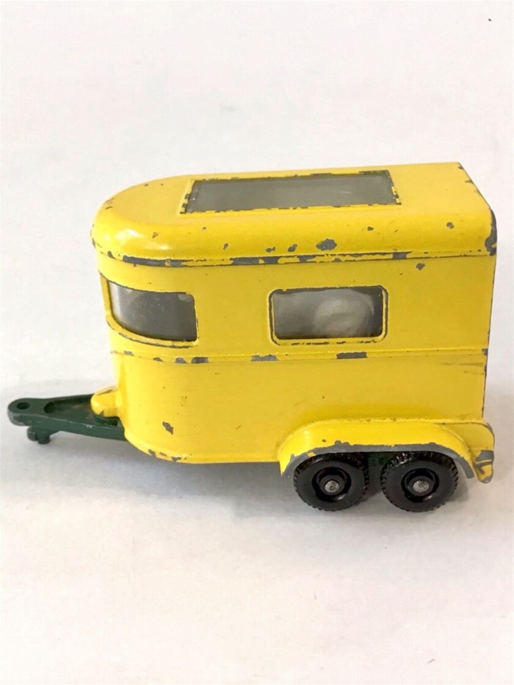 Vintage Matchbox Lesney Pony Trailer No 43 Yellow Diecast 1 Horse Made England